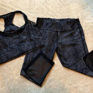 Varley Snakeskin Print Legging + Bra set